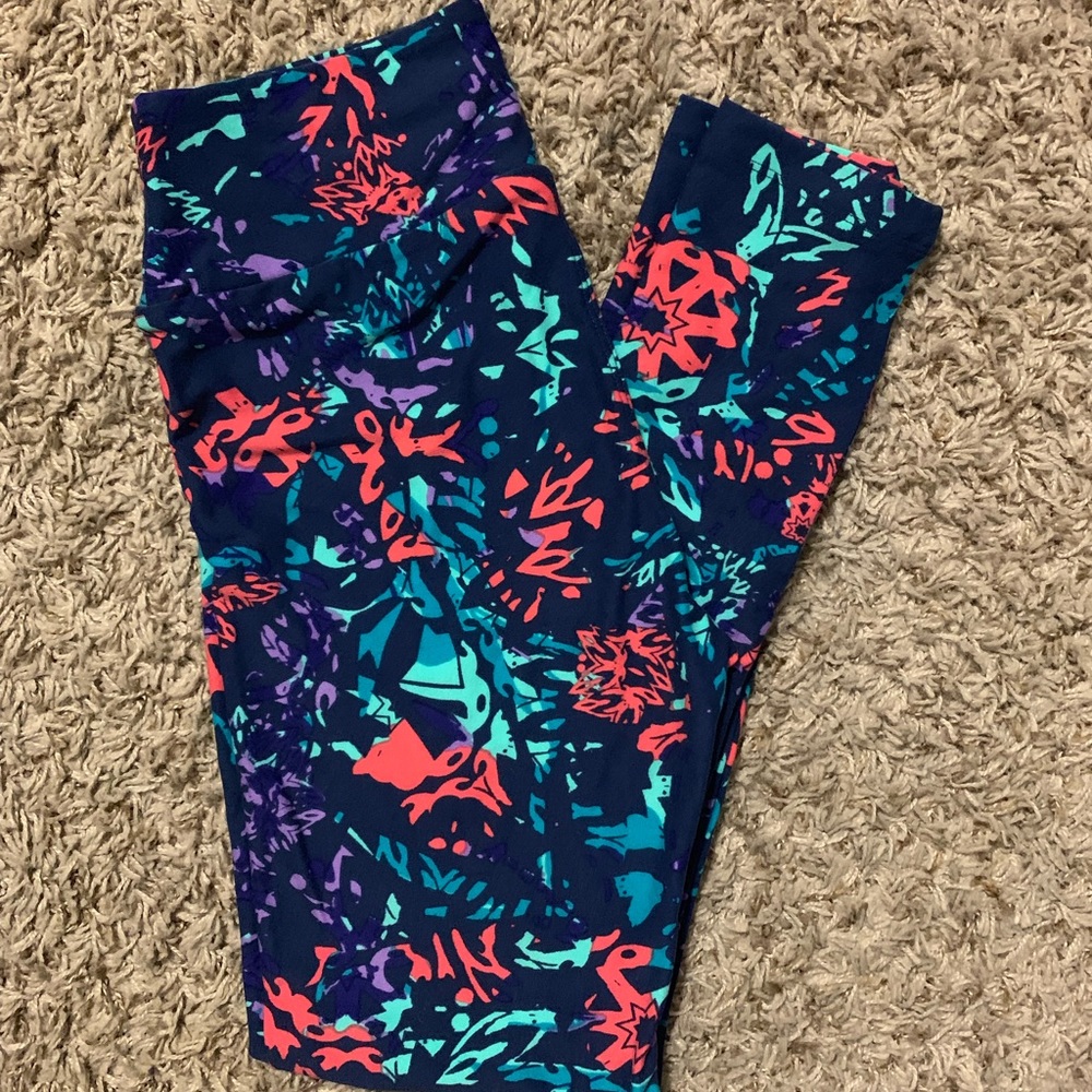 LuLaRoe Floral Leggings OS
